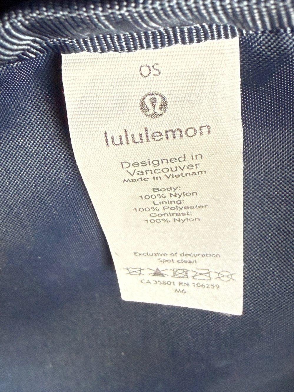 LuluLemon New Crew 22L Backpack School Hiking Camping Dark Blue Grey Biking EUC - Picture 8 of 13